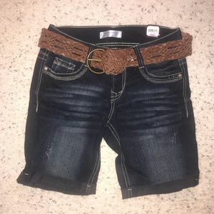Mid-Thigh Jean Shorts